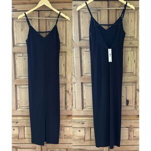 NWT Alice‎ + Olivia 2 Black Dress Midi Length Tank Top LBD